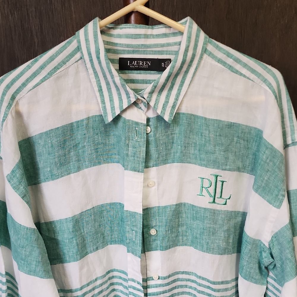 Lauren Ralph Lauren LRL 100% Linen Sz XL NEW CONDITION